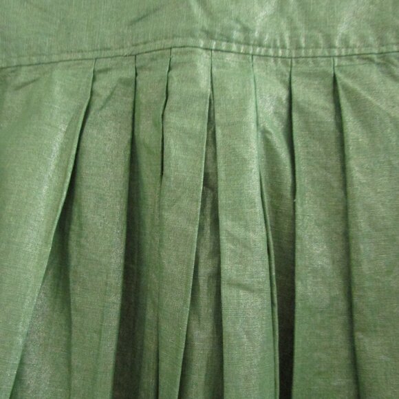 Chico's Linen Blend Jacket 1 Green Shimmer Boho Artsy Coastal Grandma Vintage - Picture 7 of 10